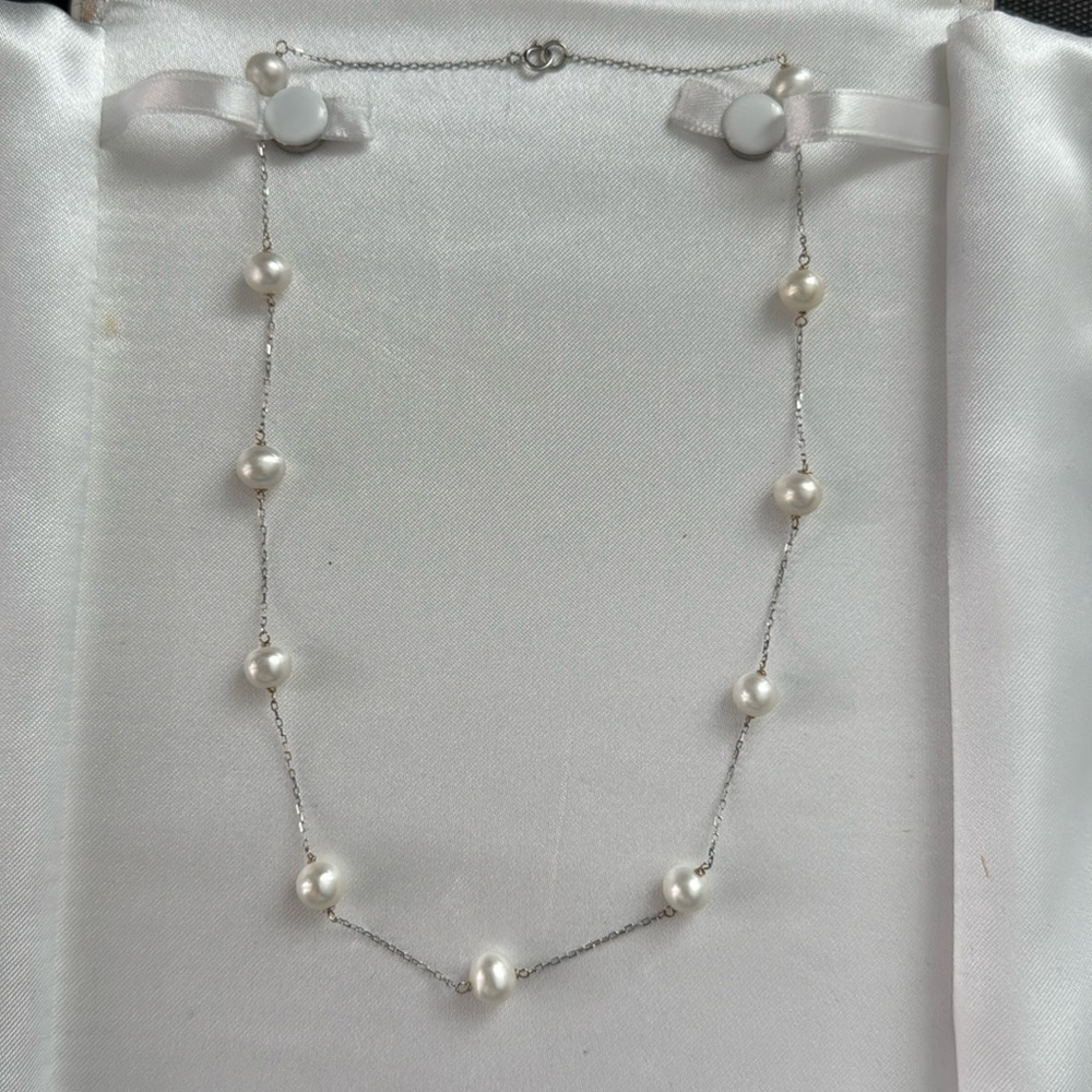 Pearl Station Necklace